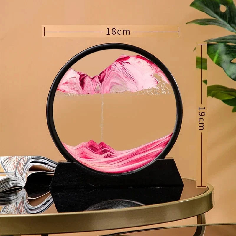 Verthara 3D Hourglass Quicksand Moving Sand Pink