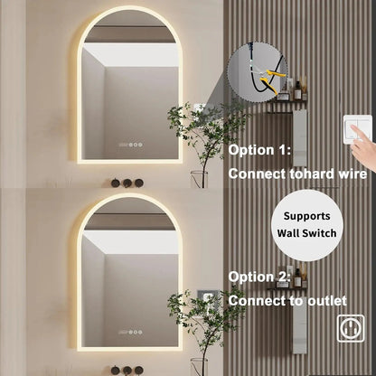 Verthara Backlit Smart LED Bathroom Mirror Light Grey