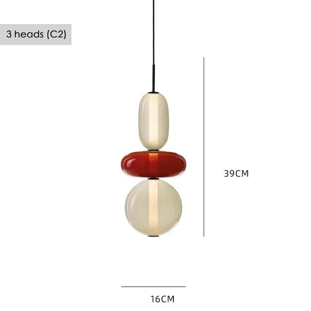 Verthara Colorful Glass Pendant Lamp – Italian Design Chandelier for Stylish Indoor Lighting