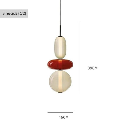 Verthara Colorful Glass Pendant Lamp – Italian Design Chandelier for Stylish Indoor Lighting