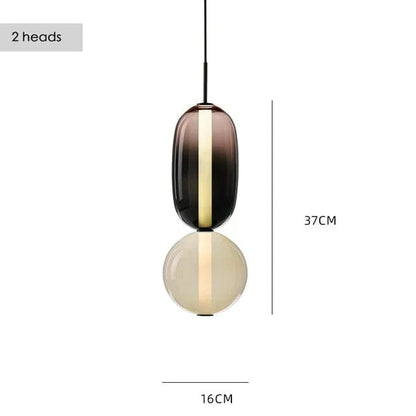 Verthara Colorful Glass Pendant Lamp – Italian Design Chandelier for Stylish Indoor Lighting