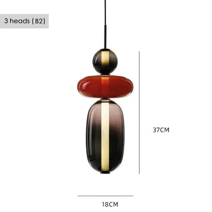 Verthara Colorful Glass Pendant Lamp – Italian Design Chandelier for Stylish Indoor Lighting