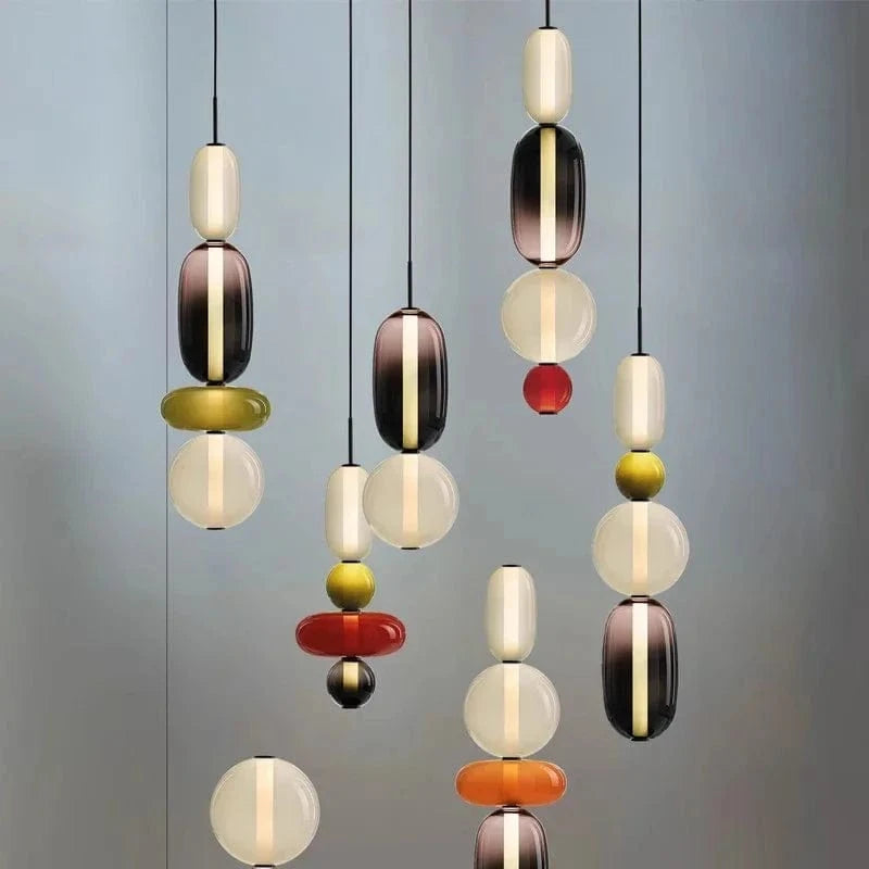 Verthara Colorful Glass Pendant Lamp – Italian Design Chandelier for Stylish Indoor Lighting