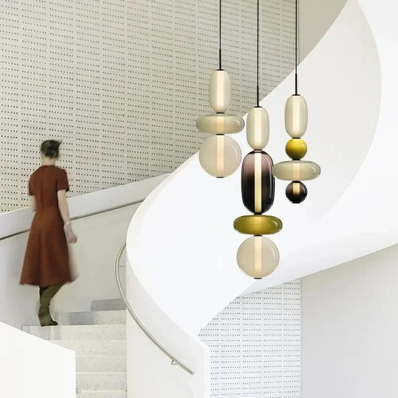 Verthara Colorful Glass Pendant Lamp – Italian Design Chandelier for Stylish Indoor Lighting