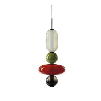 Verthara Colorful Glass Pendant Lamp – Italian Design Chandelier for Stylish Indoor Lighting