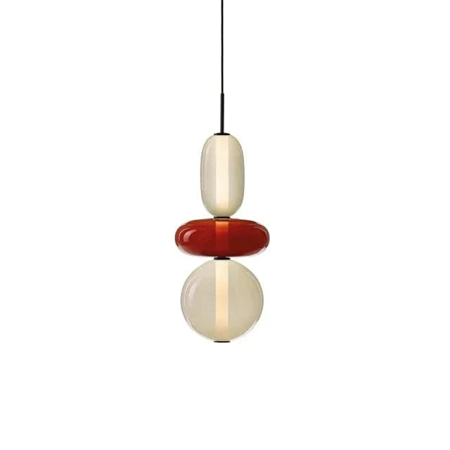 Verthara Colorful Glass Pendant Lamp – Italian Design Chandelier for Stylish Indoor Lighting C2-3heads / Neutral light