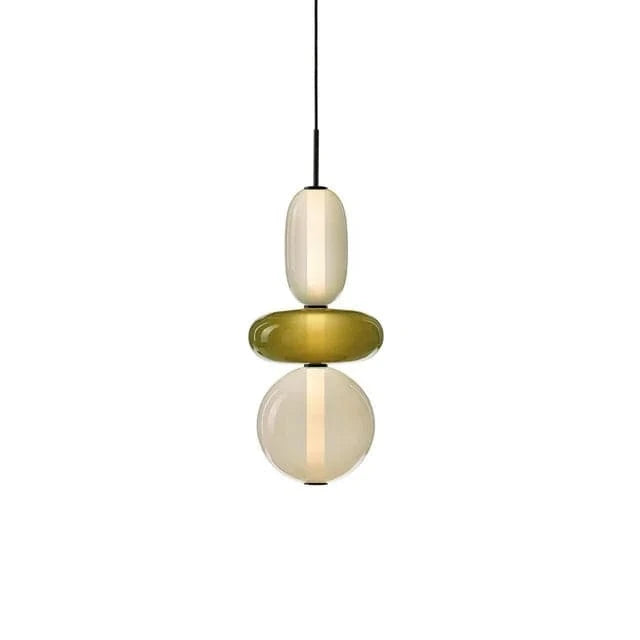 Verthara Colorful Glass Pendant Lamp – Italian Design Chandelier for Stylish Indoor Lighting C1-3heads / Neutral light