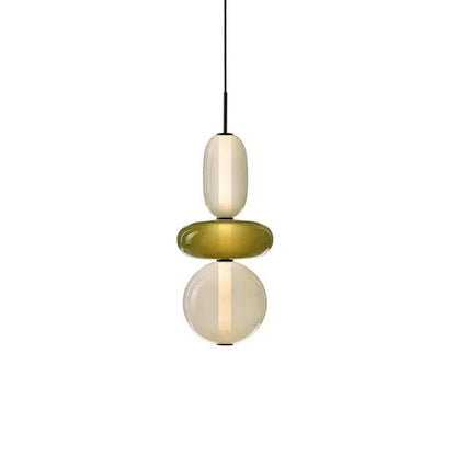 Verthara Colorful Glass Pendant Lamp – Italian Design Chandelier for Stylish Indoor Lighting C1-3heads / Neutral light