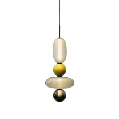 Verthara Colorful Glass Pendant Lamp – Italian Design Chandelier for Stylish Indoor Lighting 4heads-C1 / Neutral light