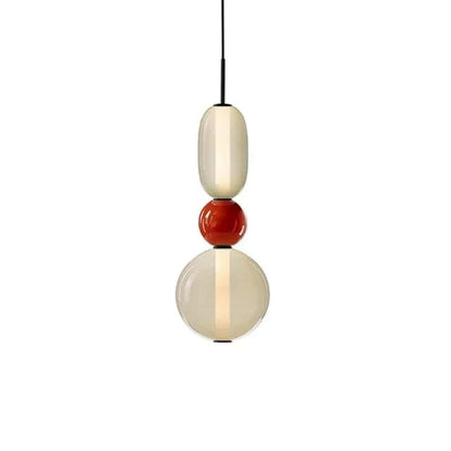 Verthara Colorful Glass Pendant Lamp – Italian Design Chandelier for Stylish Indoor Lighting A1-3heads / Neutral light