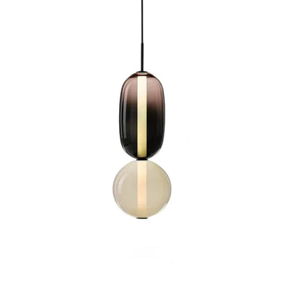 Verthara Colorful Glass Pendant Lamp – Italian Design Chandelier for Stylish Indoor Lighting 2heads / Neutral light