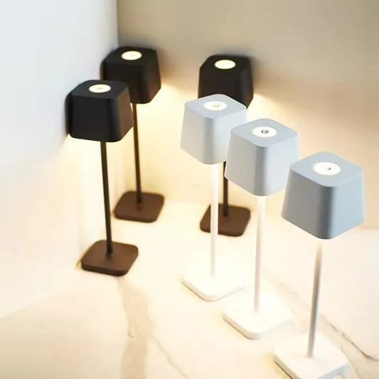 Verthara Cordless LED Table Lamp – Rechargeable - Warm White - Stepless Dimming - Aluminium - Indoor Lighting