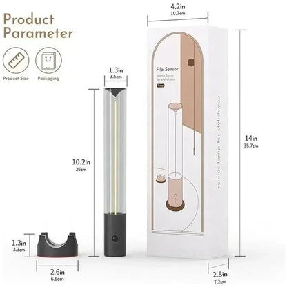 Verthara Cordless USB Rechargeable Desk Lamp with Magnetic Touch Control – Stylish Bedside Table Lamp for Bedroom Decor Default