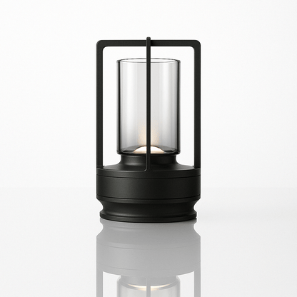 Verthara Crystal Touch Rechargable Table Lamp Black