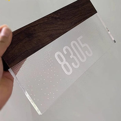 Verthara Custom LED Door Number Light - Illuminated - Modern Design - High-Quality Acrylic - Easy Mounting - Bright Visibility - Ideal For Hotels 6000K / Clear lampshade