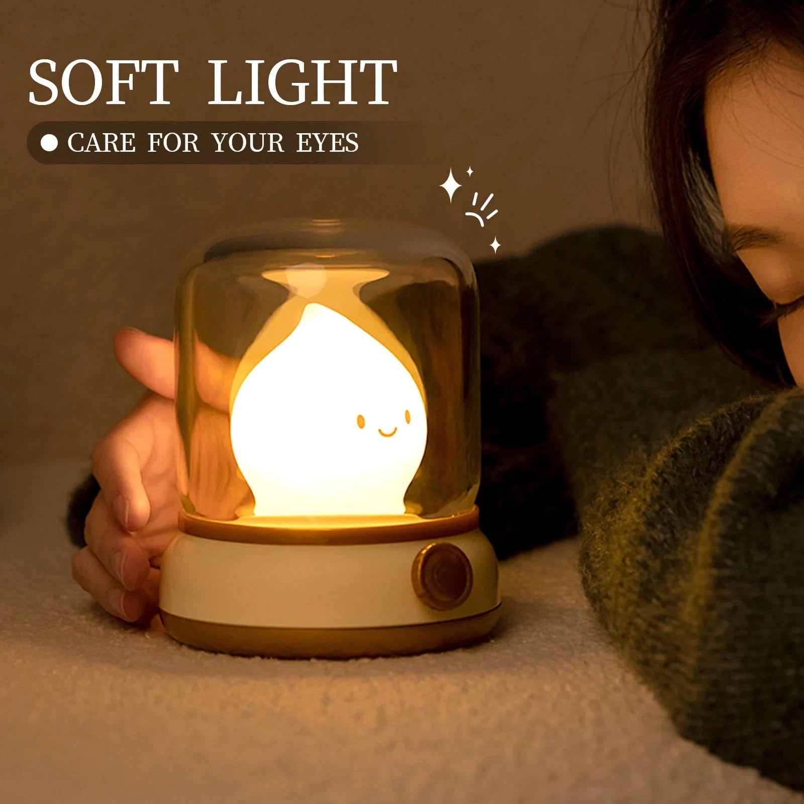 Verthara Cute Mini LED Night Light – Portable Cartoon Table Lamp for Bedroom and Home Decor, USB Rechargeable