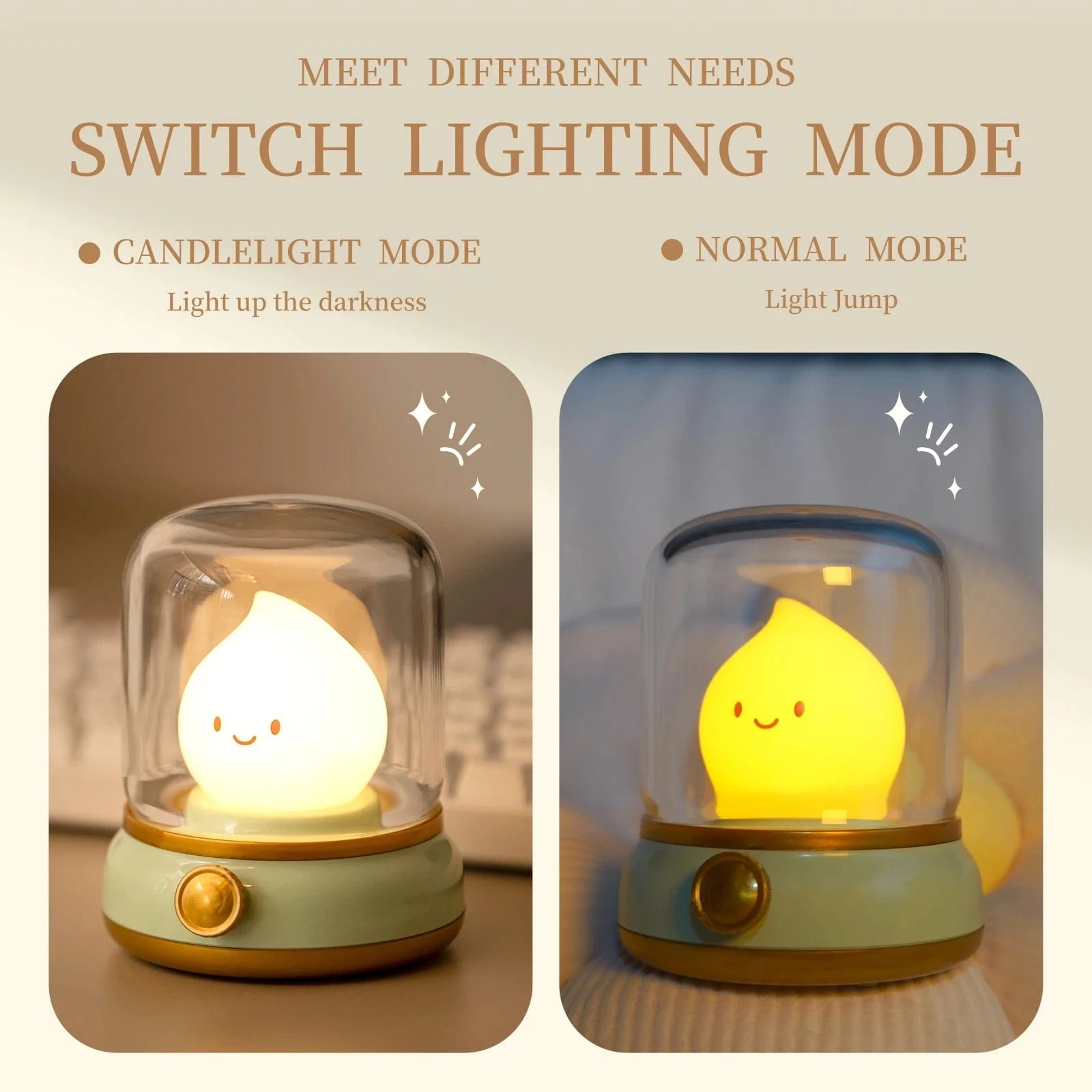 Verthara Cute Mini LED Night Light – Portable Cartoon Table Lamp for Bedroom and Home Decor, USB Rechargeable
