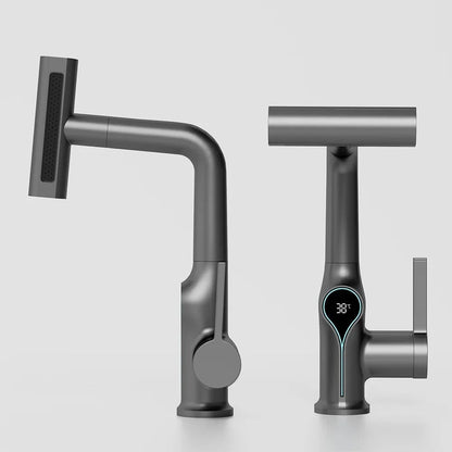 Verthara Digital Basin Faucet with Waterfall Stream and Temperature Display for Bathroom Sink