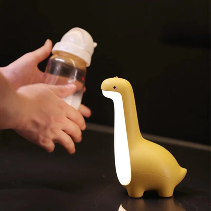 Verthara Dinosaur Night Light with Adjustable Brightness and Timer – USB Rechargeable Kids Night Lamp for Soothing Bedtime Glow