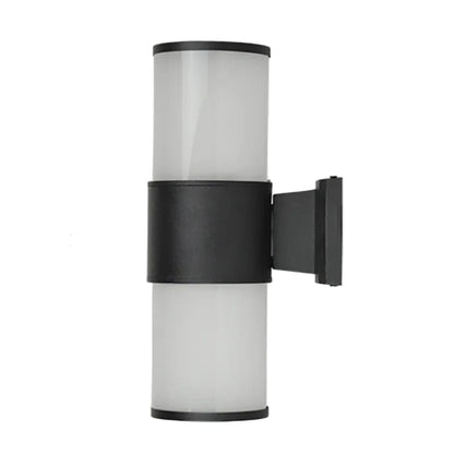 Verthara E27 LED Outdoor Wall Lamp, Waterproof Glass and Aluminum Up Down Glow Sconce for Garden, Balcony, Modern Exterior Wall Lights S-2 heads no sensor / Warm White