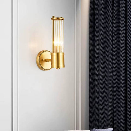 Verthara Elegant Copper Wall Sconce Lighting Fixture with E14 Base - Stylish Indoor Wall Lamp for Living Room, Bedroom, and Hallway Cool White / H30cm