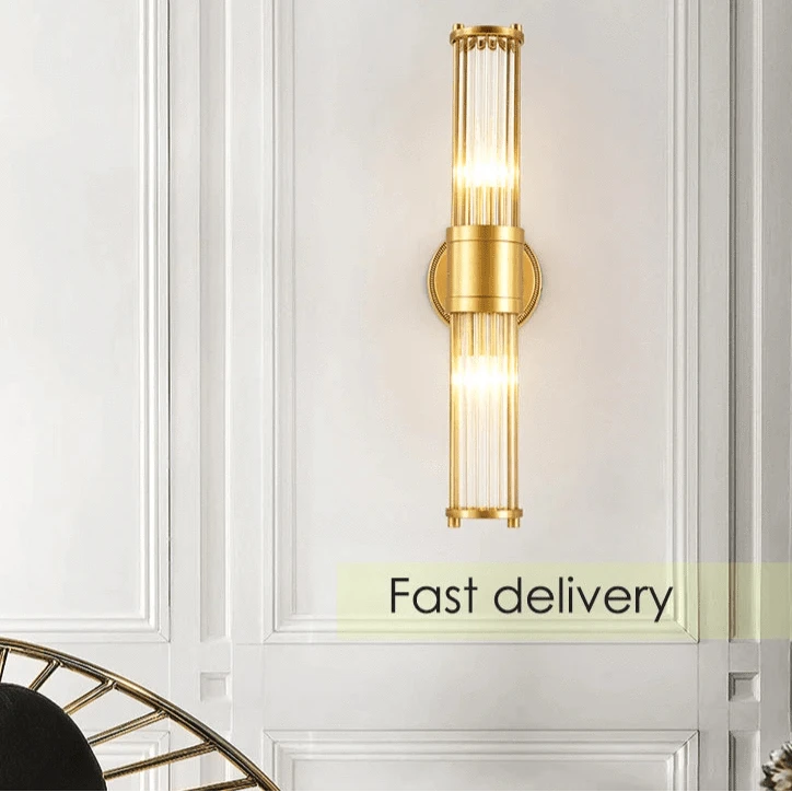 Verthara Elegant Copper Wall Sconce Lighting Fixture with E14 Base - Stylish Indoor Wall Lamp for Living Room, Bedroom, and Hallway