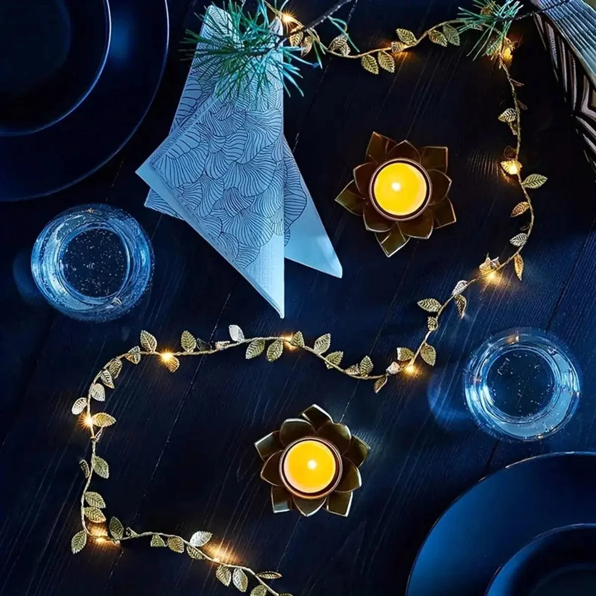 Verthara Gold Leaf LED String Lights