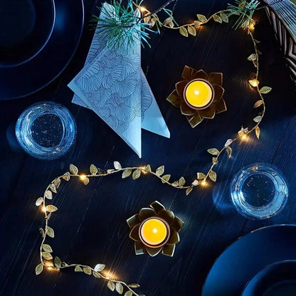 Verthara Gold Leaf LED String Lights