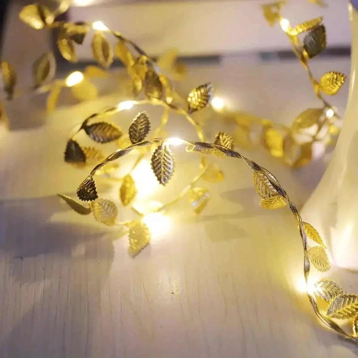 Verthara Gold Leaf LED String Lights