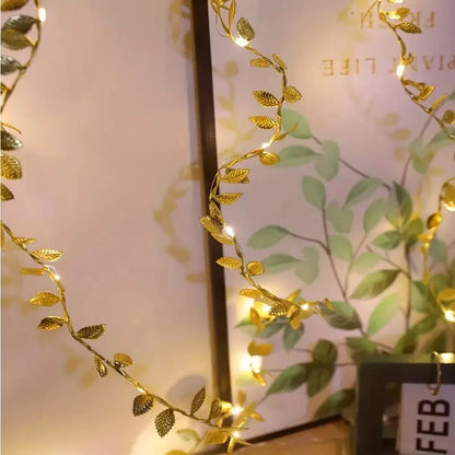 Verthara Gold Leaf LED String Lights