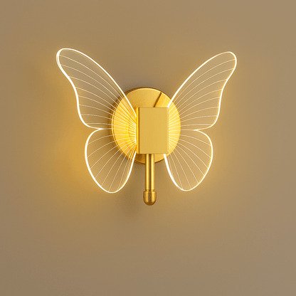 Verthara Golden LED Butterfly Pendant Light Gold No Switch / Tricolor Light