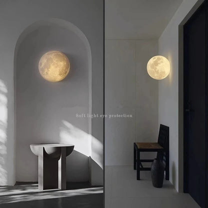 Verthara Half Circle Lunar Flush Mount Ceiling Light Fixture – Stylish LED Ceiling Light for Hallway, Bedroom, and Dining Room