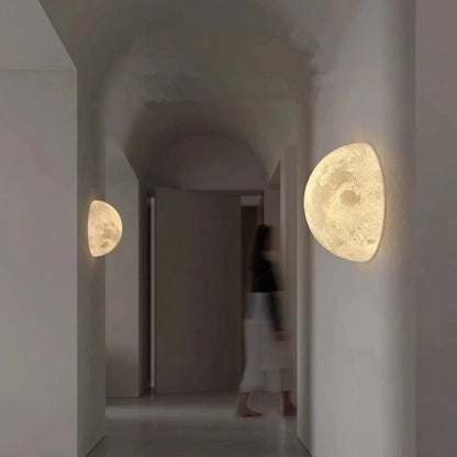 Verthara Half Circle Lunar Flush Mount Ceiling Light Fixture – Stylish LED Ceiling Light for Hallway, Bedroom, and Dining Room