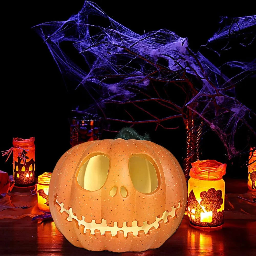 Verthara Halloween Pumpkin LED Lantern Light – 23cm Decorative Jack-o-Lantern for Indoor and Outdoor Halloween Decorations Default