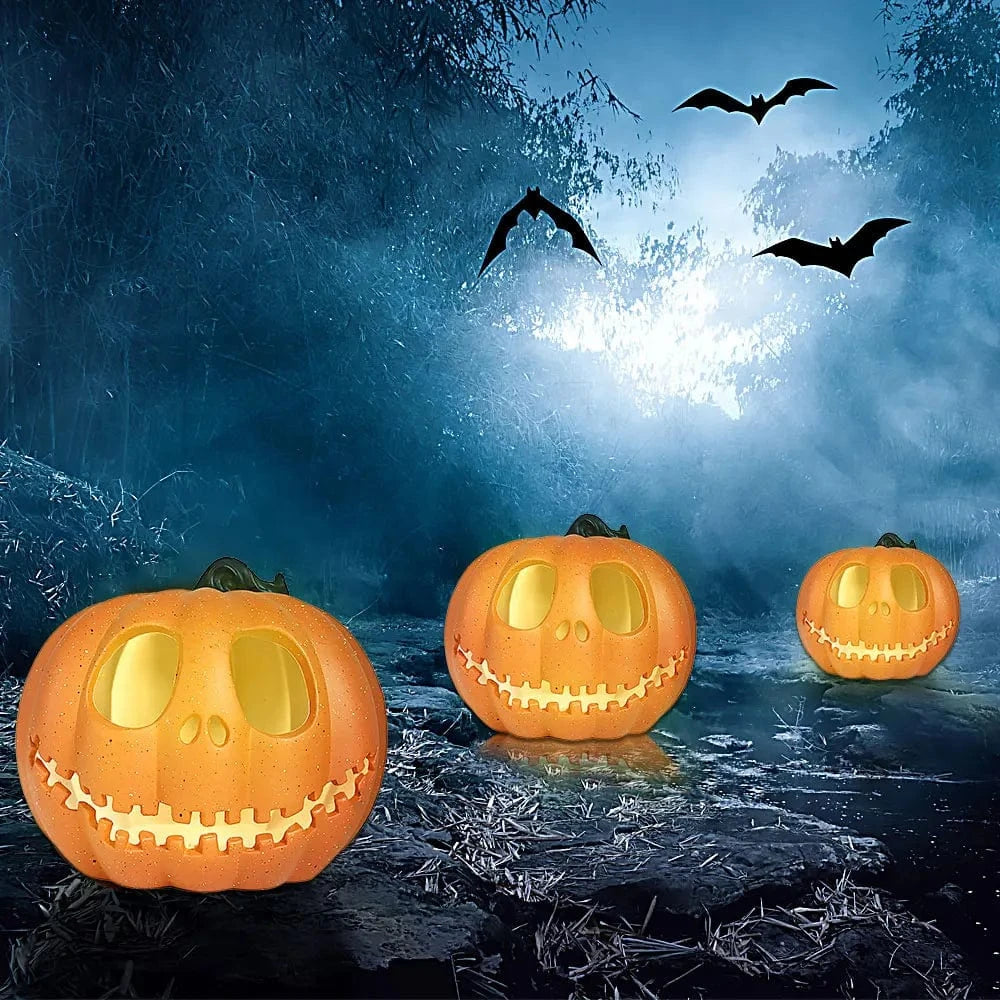 Verthara Halloween Pumpkin LED Lantern Light – 23cm Decorative Jack-o-Lantern for Indoor and Outdoor Halloween Decorations Default