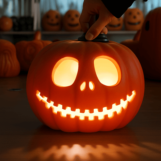Verthara Halloween Pumpkin LED Lantern Light – 23cm Decorative Jack-o-Lantern for Indoor and Outdoor Halloween Decorations Default