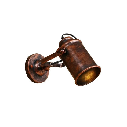 Verthara Industrial Vintage Wall Sconce – Rustic Iron Wall Lamp for Bedroom, Balcony, and Hallway Decor Red No Switch / 220V Warm Light