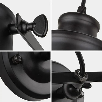 Verthara Industrial Vintage Wall Sconce – Rustic Iron Wall Lamp for Bedroom, Balcony, and Hallway Decor