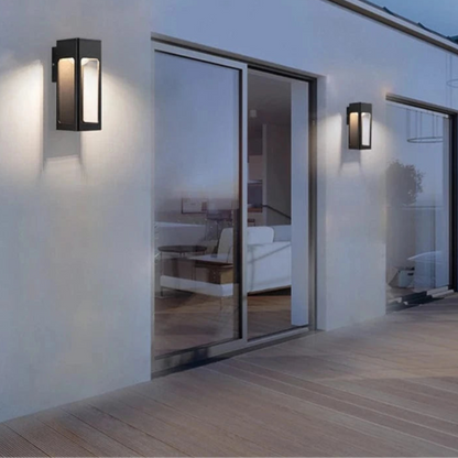 Verthara IP67 Waterproof 12W Black Aluminum Outdoor Wall Lamp – Modern Exterior Wall Light for Garden and Porch