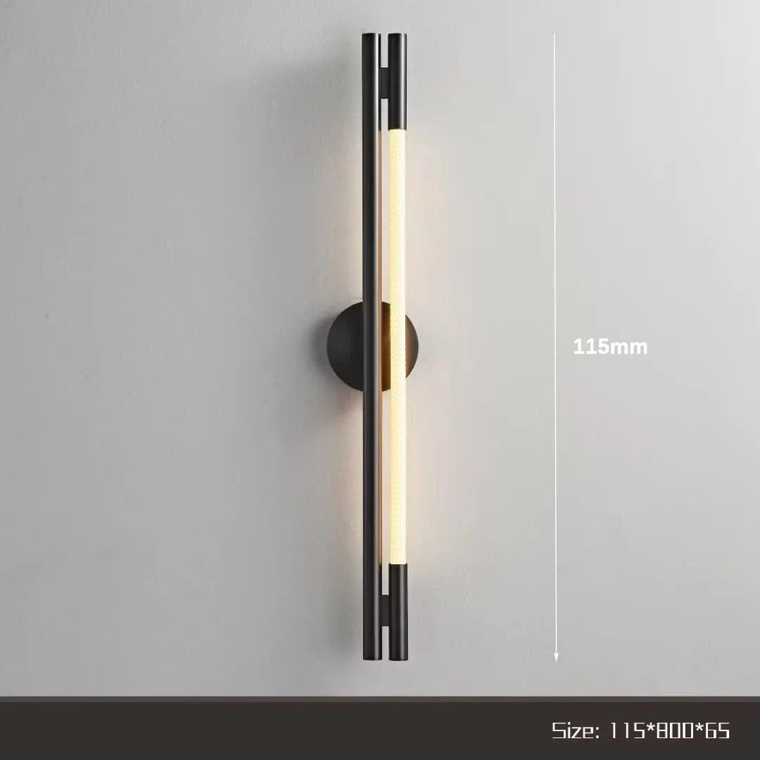 Verthara Italian Modern Minimalist Linear Pendant Light - Stainless Steel and Silicone Ceiling Fixture for Kitchen and Bar B / Warm White