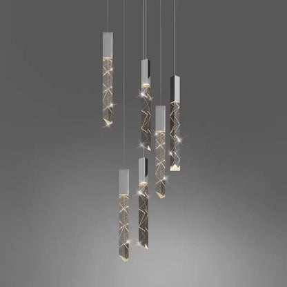 Verthara K9 Crystal LED Pendant Light – Customizable Hanging Lamp for Living Room, Bedroom, and Commercial Spaces