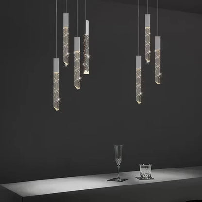 Verthara K9 Crystal LED Pendant Light – Customizable Hanging Lamp for Living Room, Bedroom, and Commercial Spaces