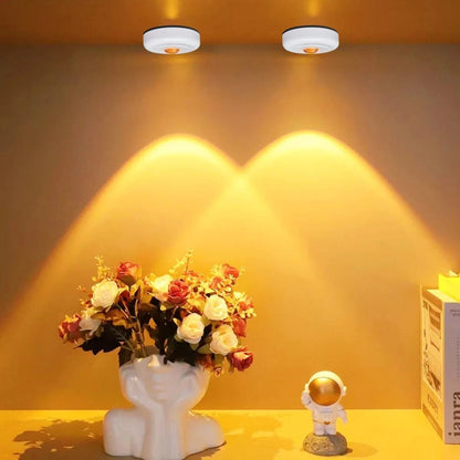 Verthara LED Cat Eye Spotlight Under Cabinet Light with Touch Sensor and Multiple Color Options for Kitchen and Home Lighting Sunset yellow