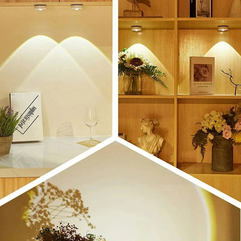 Verthara LED Cat Eye Spotlight Under Cabinet Light with Touch Sensor and Multiple Color Options for Kitchen and Home Lighting