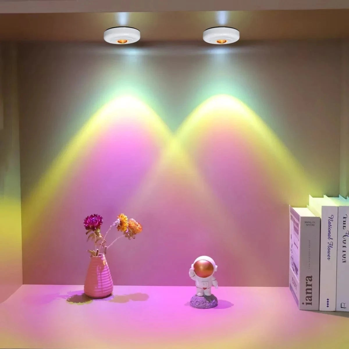 Verthara LED Cat Eye Spotlight Under Cabinet Light with Touch Sensor and Multiple Color Options for Kitchen and Home Lighting Purple