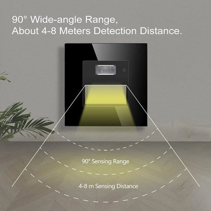 Verthara LED Motion Sensor Stair Light – Recessed Indoor Lighting for Stairwell and Corridor, Energy Efficient PIR Sensor