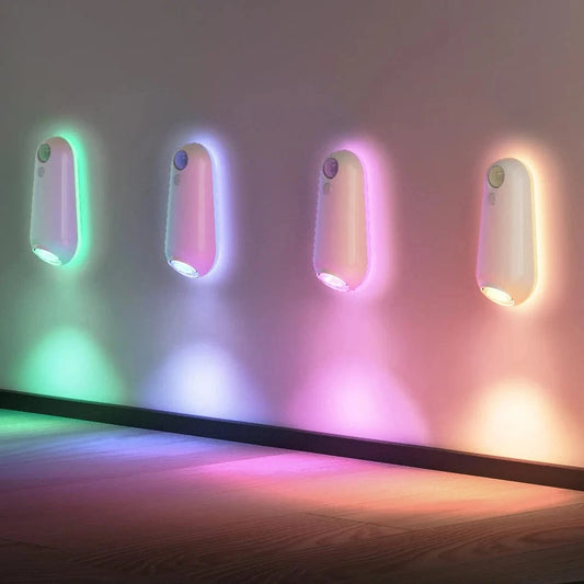 Verthara LED Motion Sensor Toilet Light with 8 Color Options – USB Rechargeable Commode Light for Nighttime Use