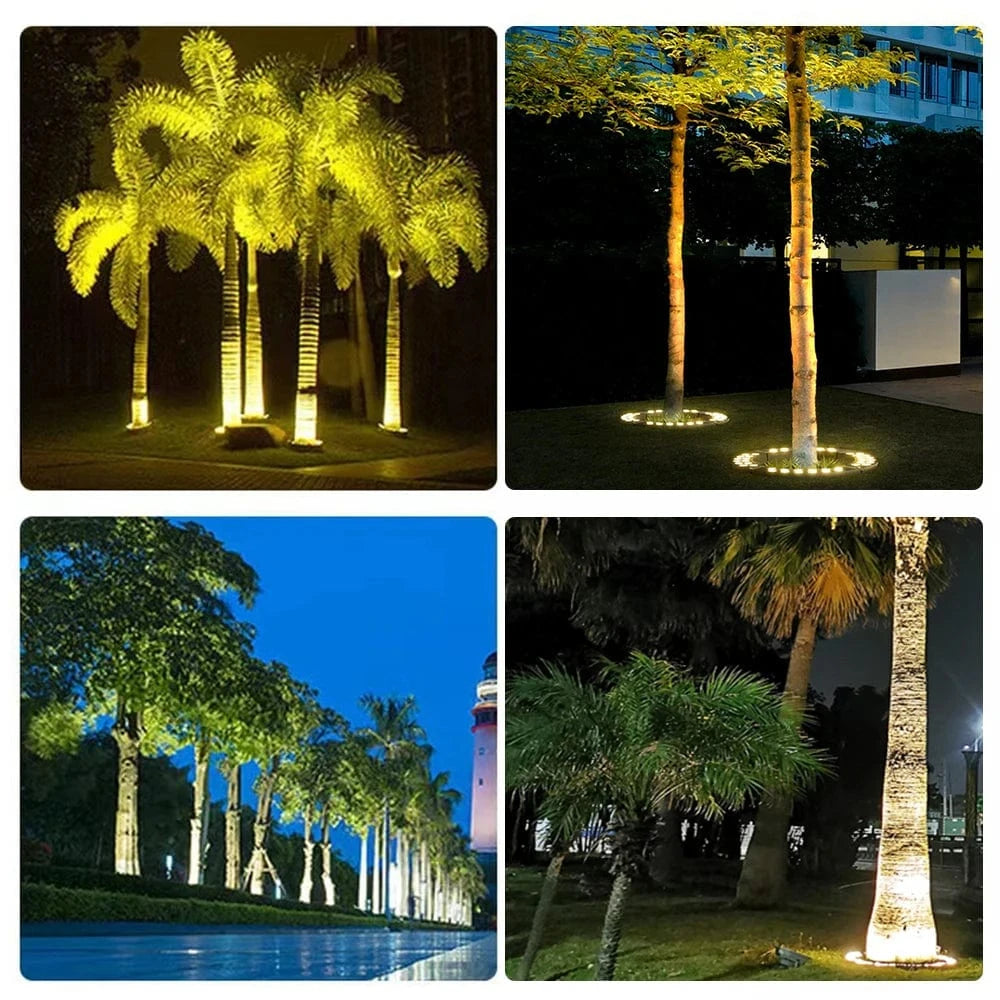 Verthara LED Outdoor Spotlight With Spike Mount – IP65 Rated - RGB - Aluminium - Garden Landscape Lighting - 12W - Durable and Weatherproof
