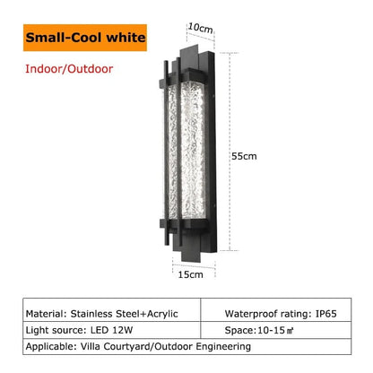 Verthara LED Outdoor Wall Light - Stainless Steel - IP65 Waterproof - Energy Efficient - Adjustable Colour Temperature - Modern Design