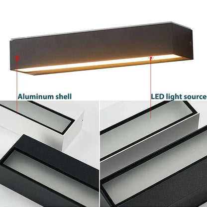 Verthara LED Outdoor Wall Lights - Waterproof Aluminum Sconces for Porch, Patio, and Garage - Modern Exterior Wall Lanterns